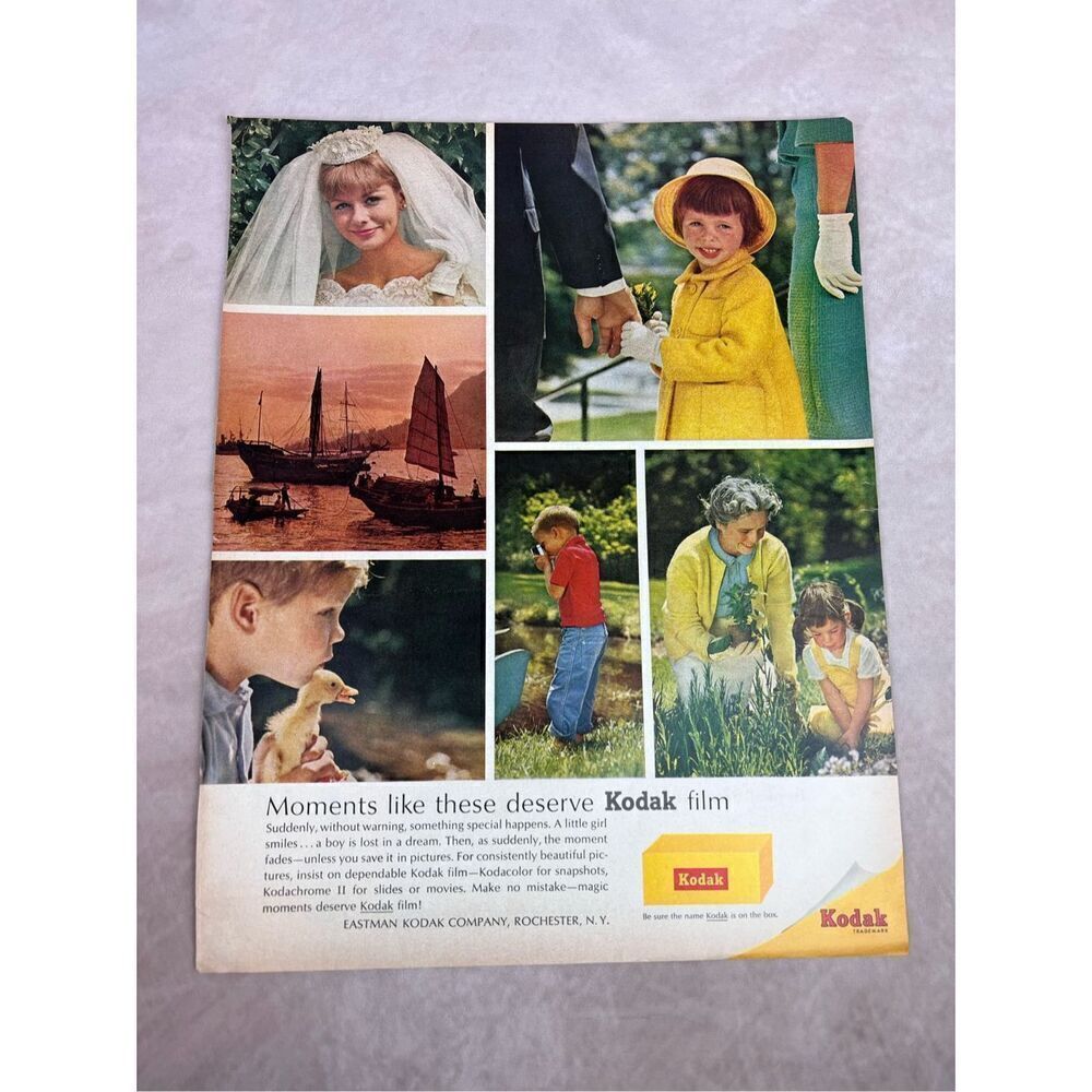 Vintage Print Advertisement Ad 1964 Kodak Print